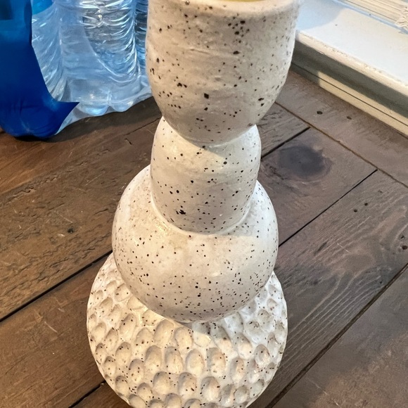 Ceramic handmade candlestick . - Picture 2 of 4